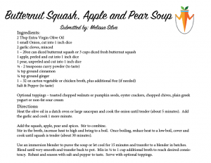 Butternut Squash, Apple, and Pear Soup Recipe